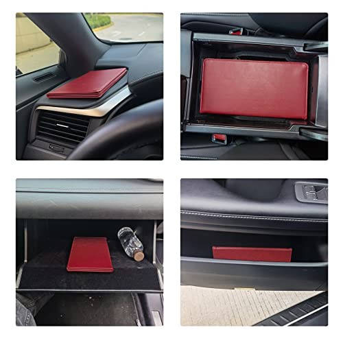 UYYE Auto Car Registration and Insurance Documents Holder – PU Leather Red