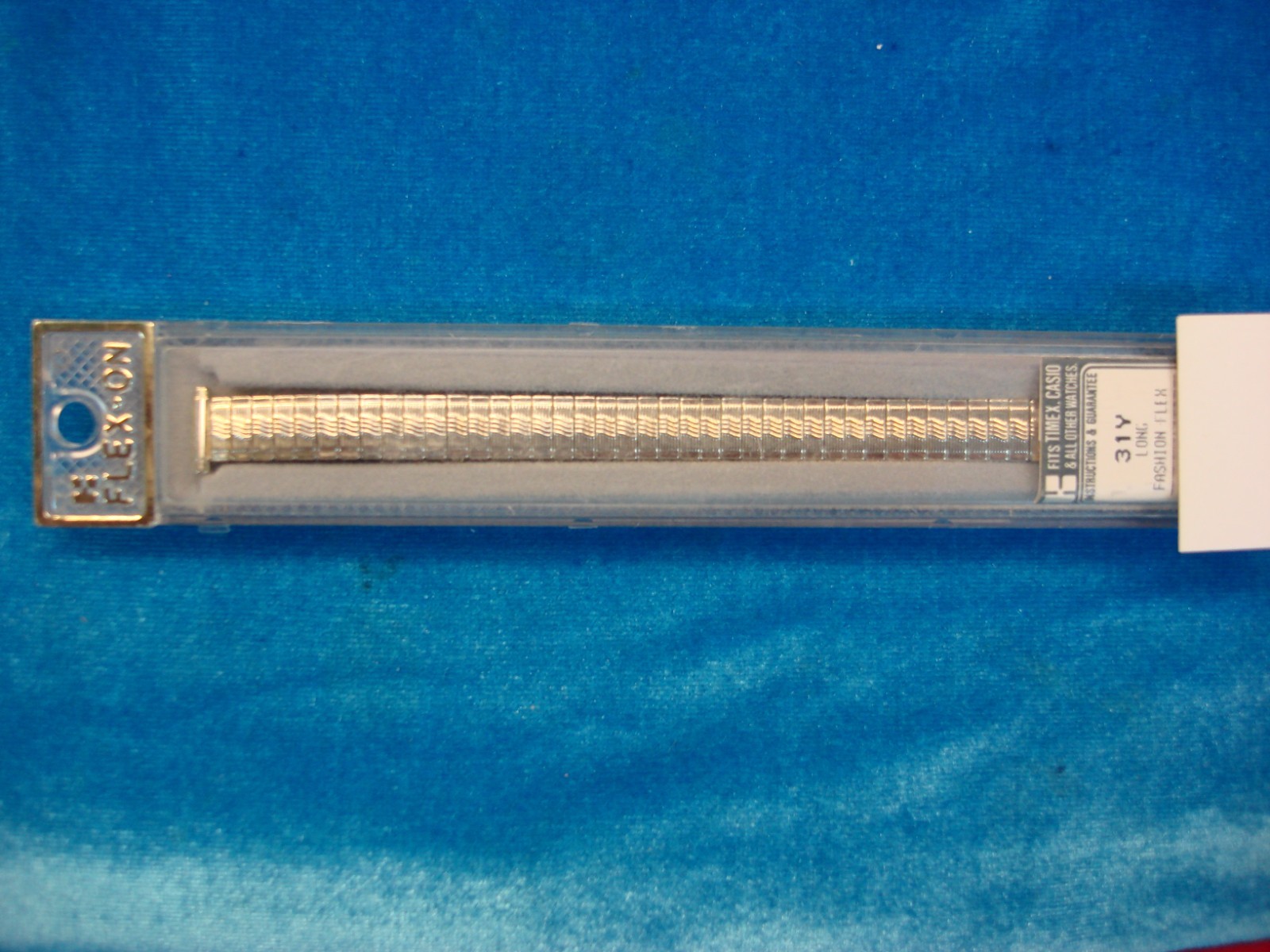 VINT. FLEX-ON BY KREISLER – GOLD TONE STAINLESS WATCH BAND – NOS – 9 – 12 MM