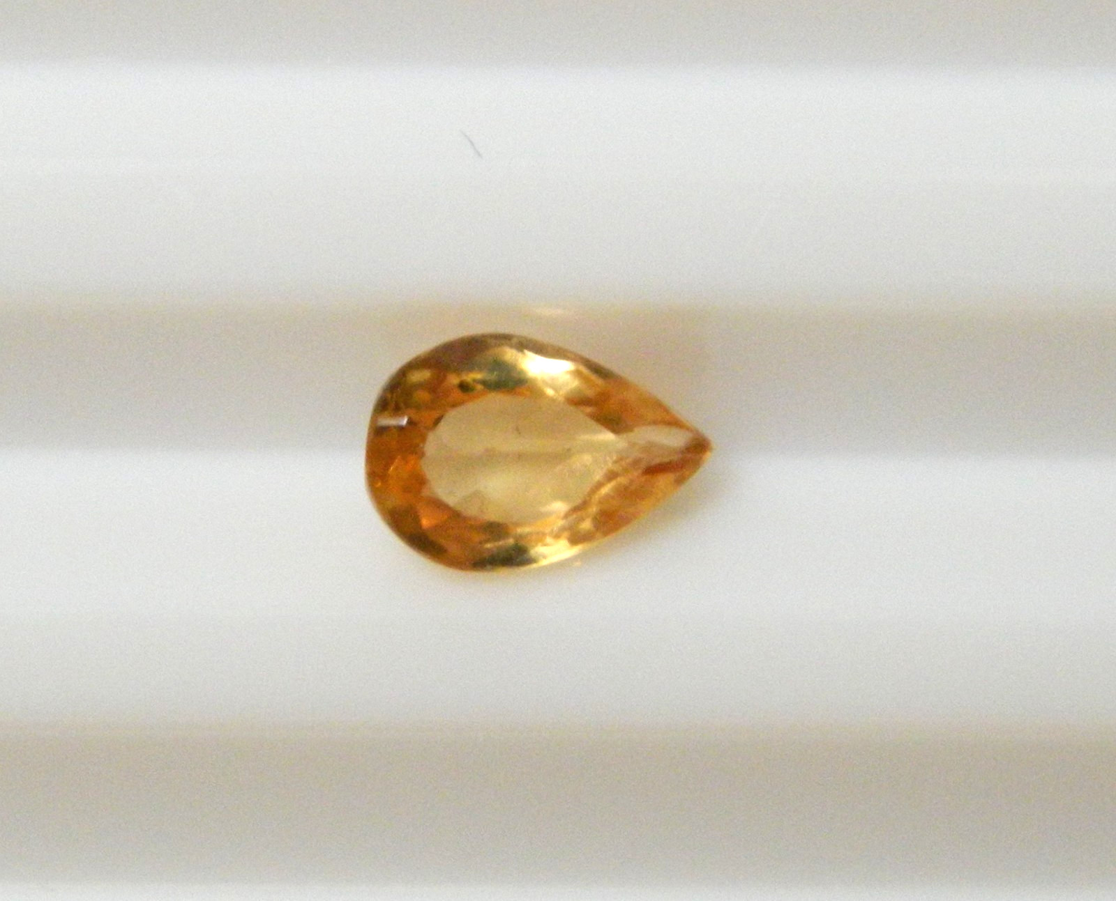 Imperial Topaz 0.73 Ct Clarity IF Pear Cut Natural Golden Brazil I195