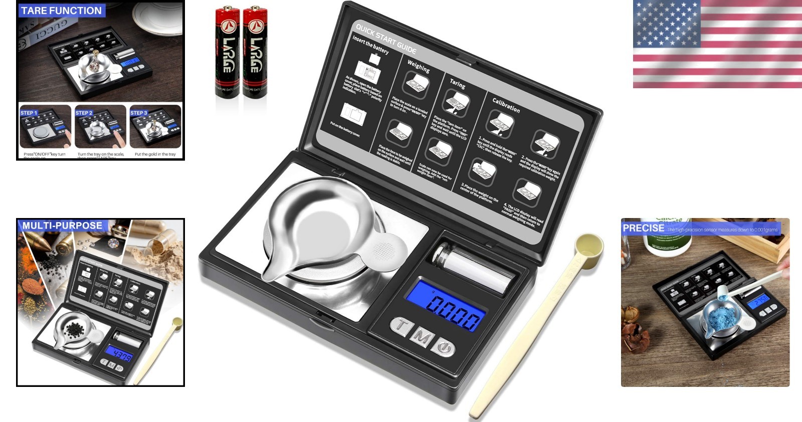 Jewelry Scale Micro Gram Scale Digital 50g Precision Scale with Tare