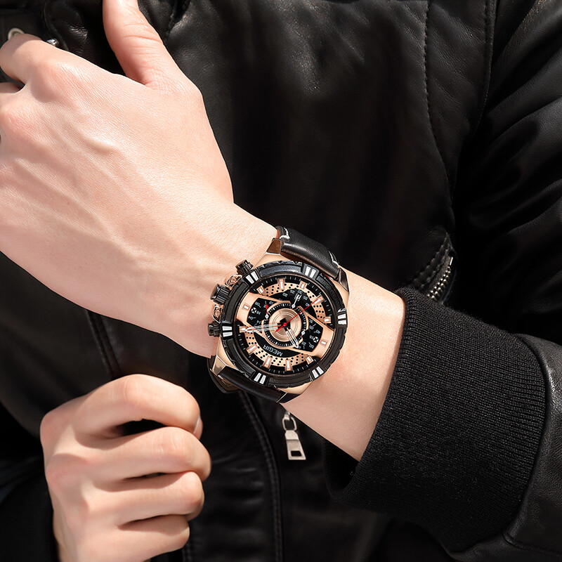 MEGIR Mens Watches Top Brand Luxury Quartz Watch Men Causal Waterproof Chronogra