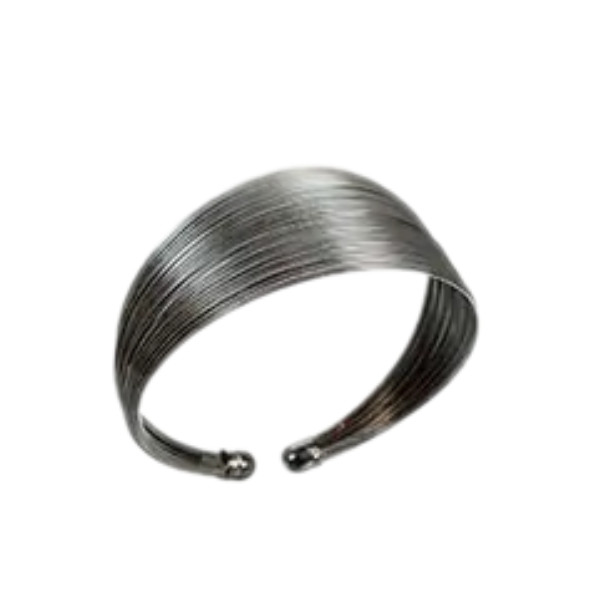 puka Elephant Hair Cuff – Black Bracelet