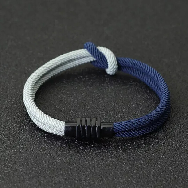 Rope Bracelet Fashion Men Women Square Knot Bracelets Outdoor Magnet Bangles New