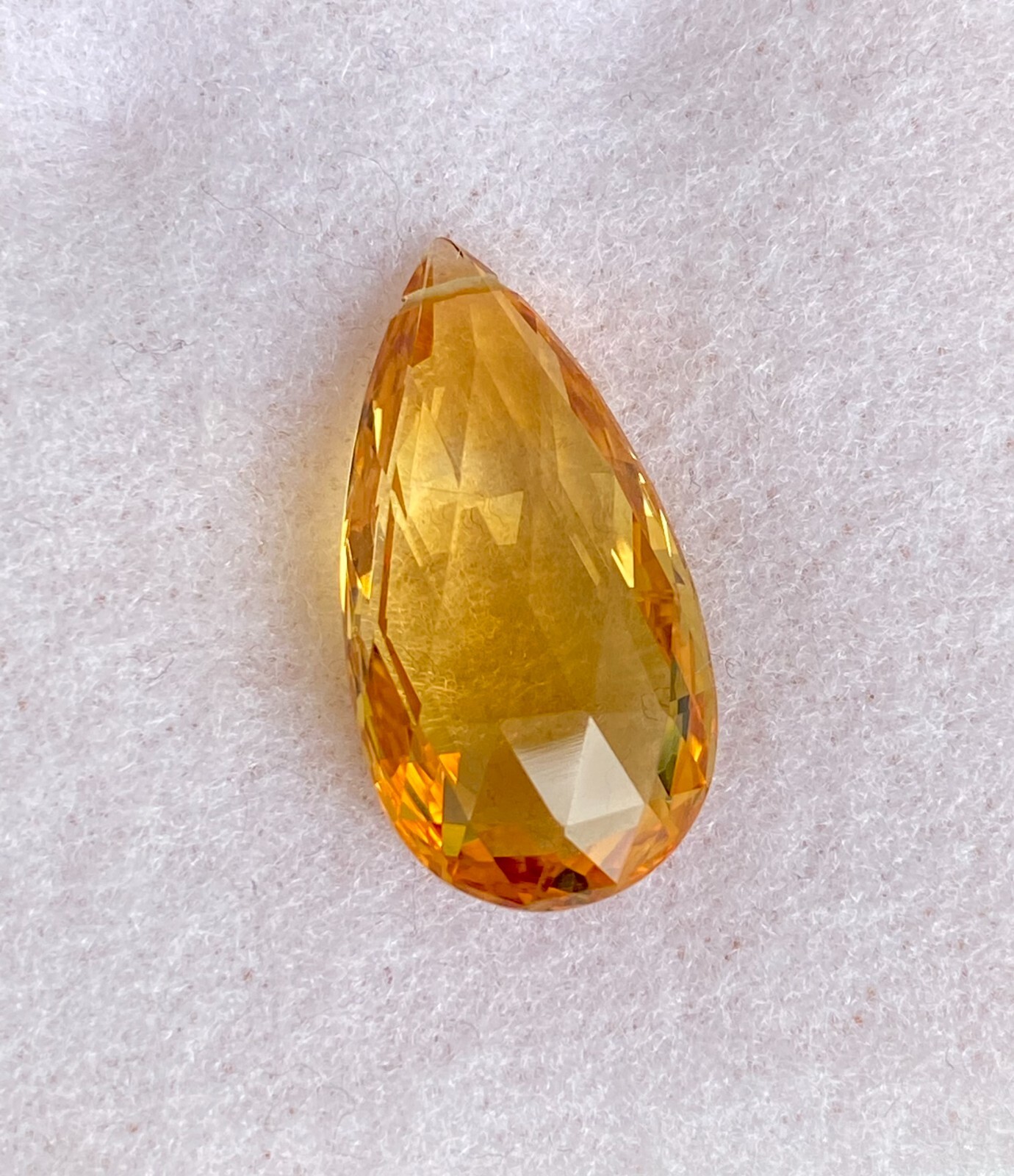 Genuine Citrine Drops Almond shape / Big size 24X12MM Citrine side drilled stone