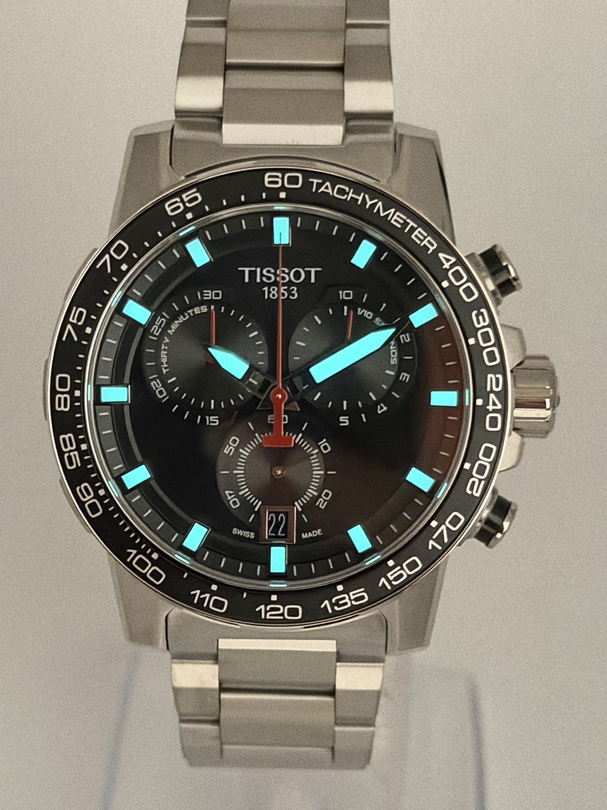TISSOT Supersport Chrono T125.617.11.051.00 Quartz Black Dial Men’s Watch 45.5mm