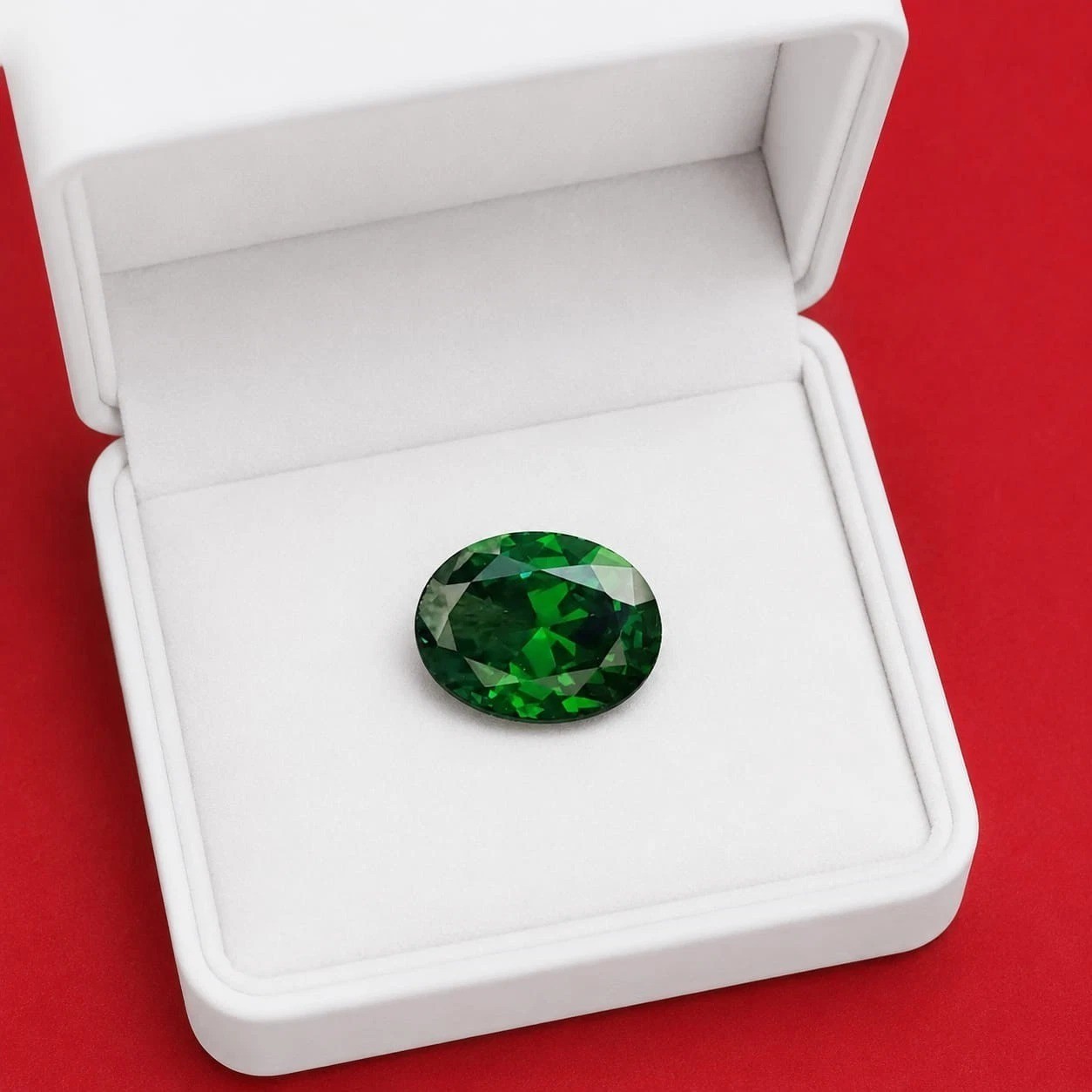 Natural 9.45 Ct Green Emerald Flawless Certified Oval Cut Loose Gemstone