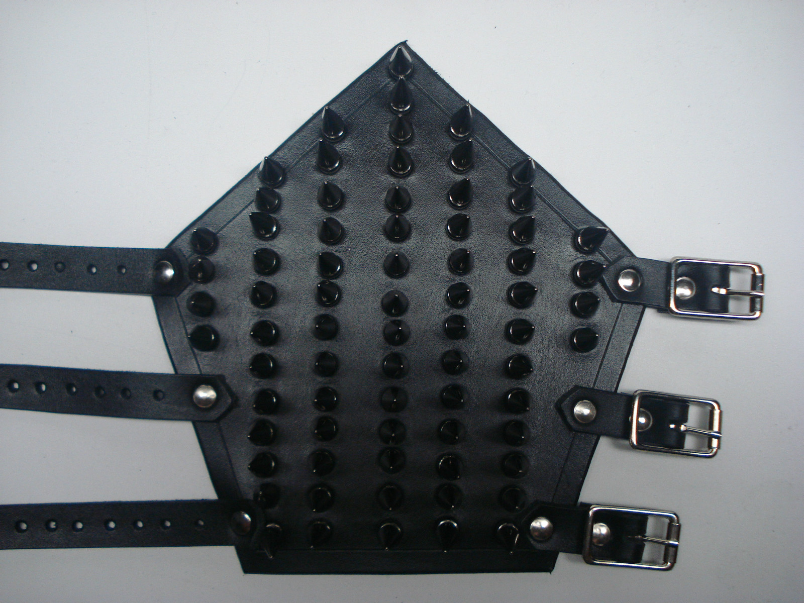 Black Chrome Spikes Gauntlets.BLACK METAL. (MDLG0242)….. KULT OV AZAZEL’S