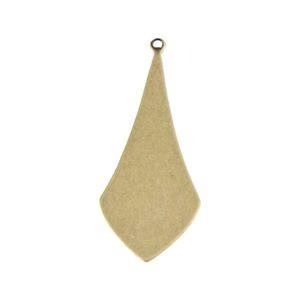 1 Loop Brass Ox Long Flat Pointed Pendant 39x17mm (6)