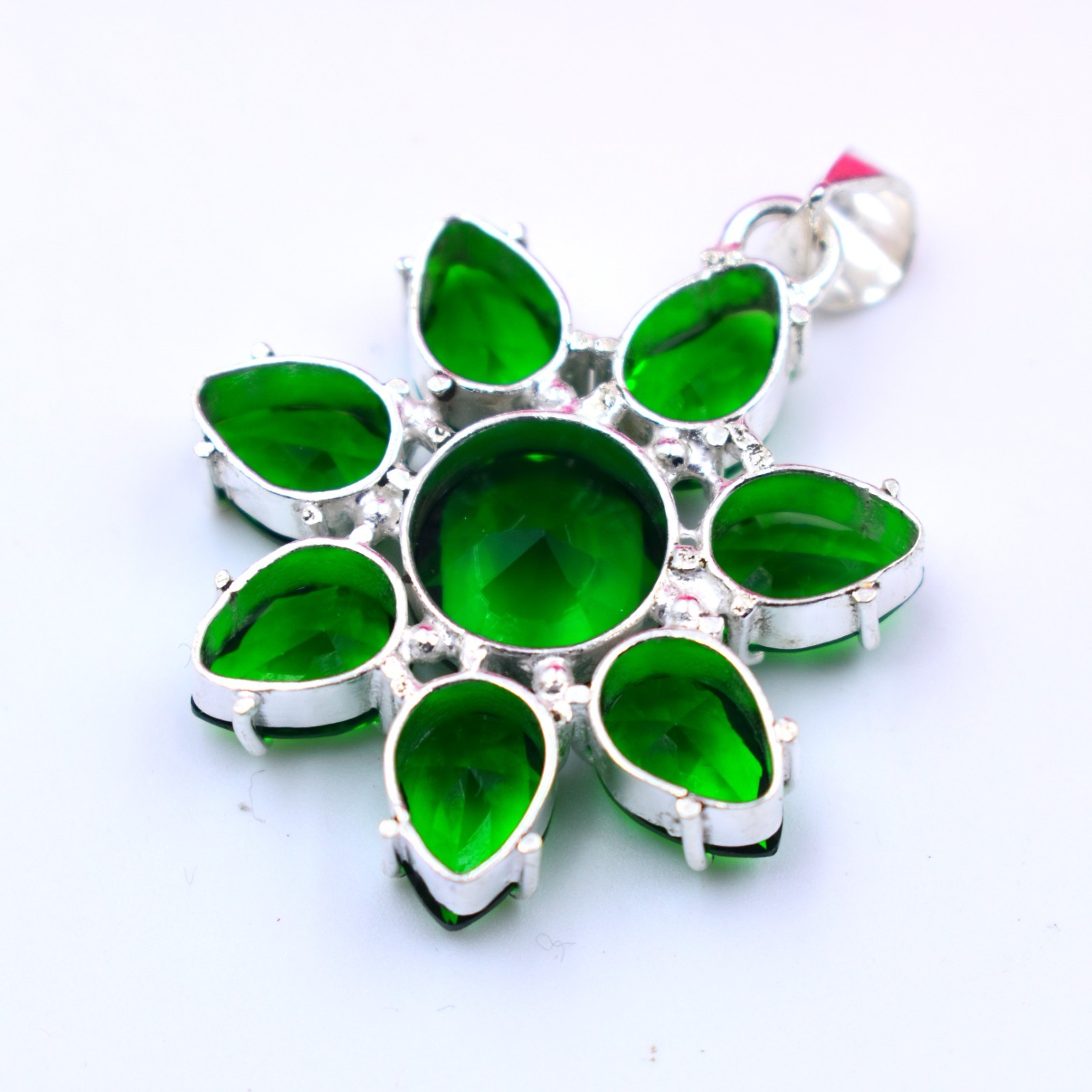Chrome Diopside Gemstone Handmade 925 Sterling Silver Jewelry Pendant Sz-1.75″