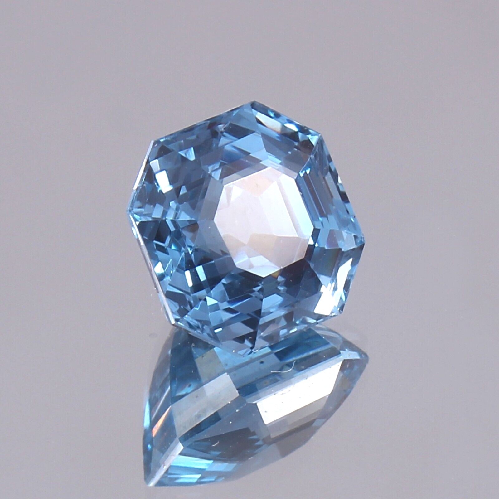 AAA 10×10 MM Natural Flawless Santa Maria Aquamarine Loose Asscher Cut Gemstone