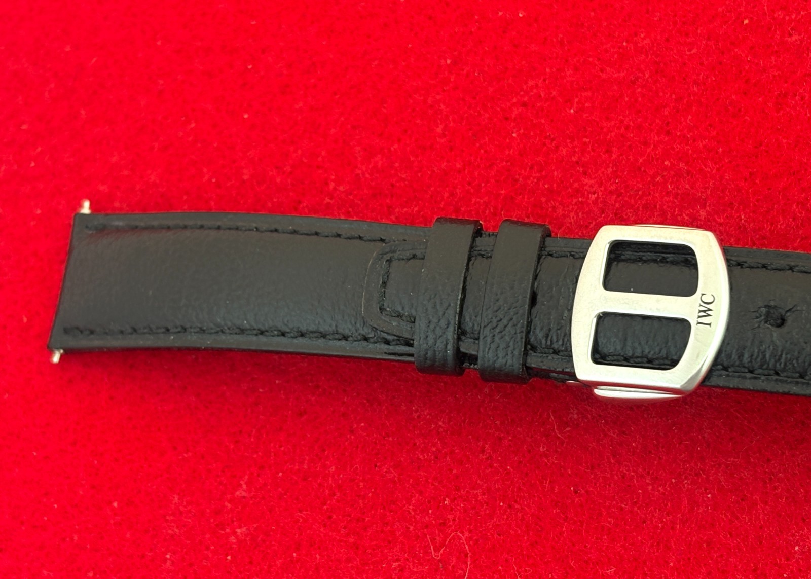 IWC Portofino OEM 18mm Black Strap for Model 3513 with IWC Deployant Clasp