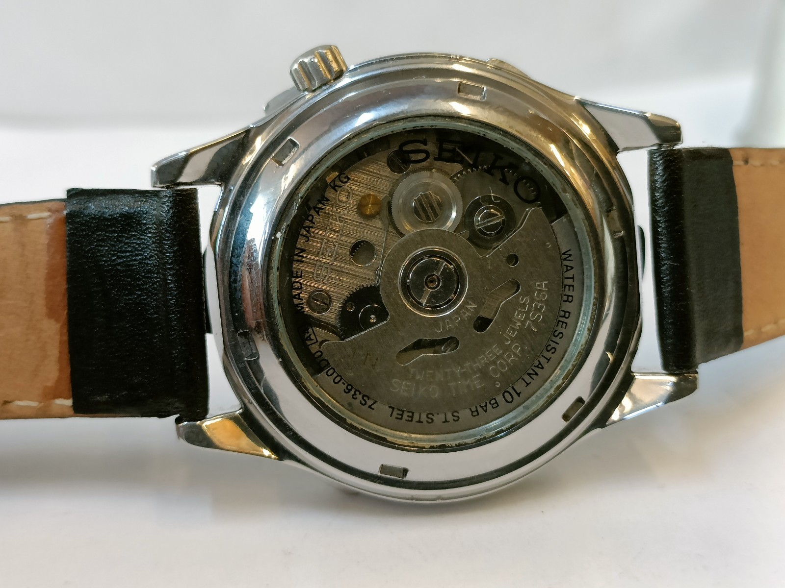VINTAGE SEIKO 5 SPORTS AUTOMATIC BLACK DIAL 7S36 JAPAN MEN’S WORKING
