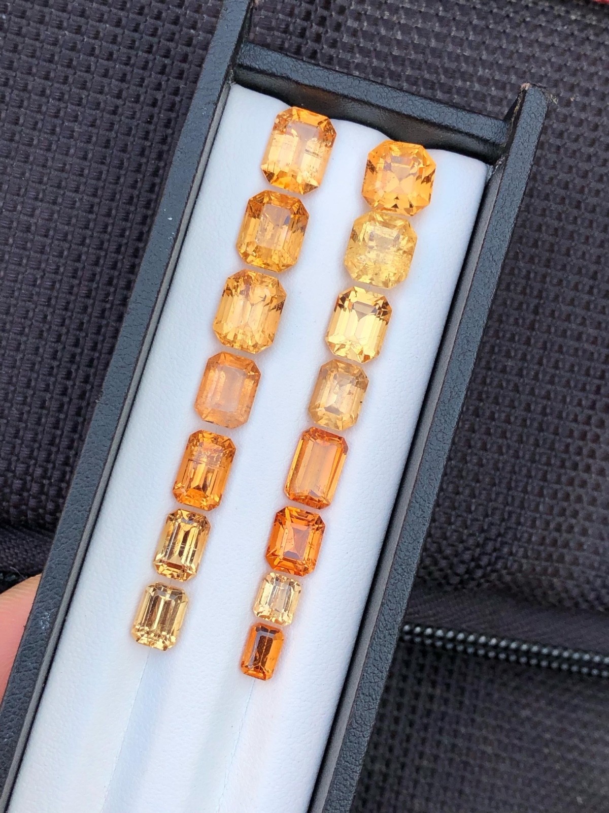 Natural Imperial Topaz Lot 39.2 Carats From Katlang-Pakistan Loose Gemstone
