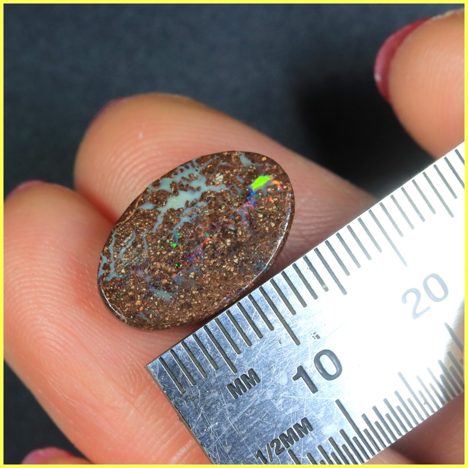 6.65ct AUSTRALIAN Boulder MATRIX Opal Stone Kucina Opals for Jewelry makers