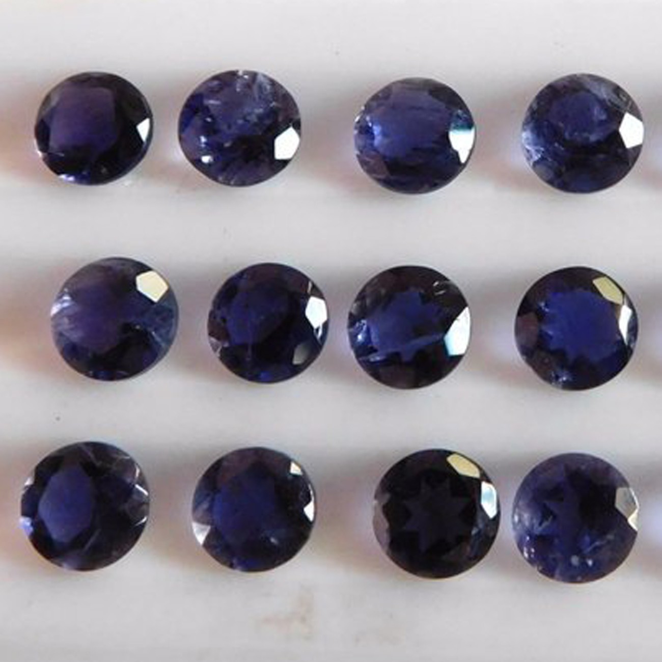 Natural Iolite Round Faceted Cut 3mm To 6mm Loose Gemstone