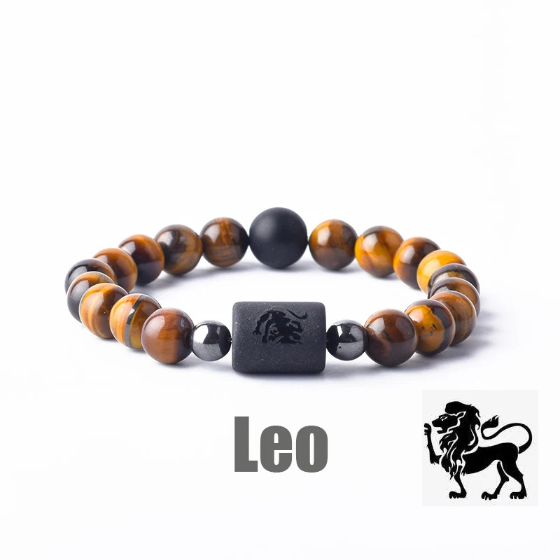 Zodiac Sign Bracelet 12 Constellation Gemini Virgo Libra Friendship Men Jewelry