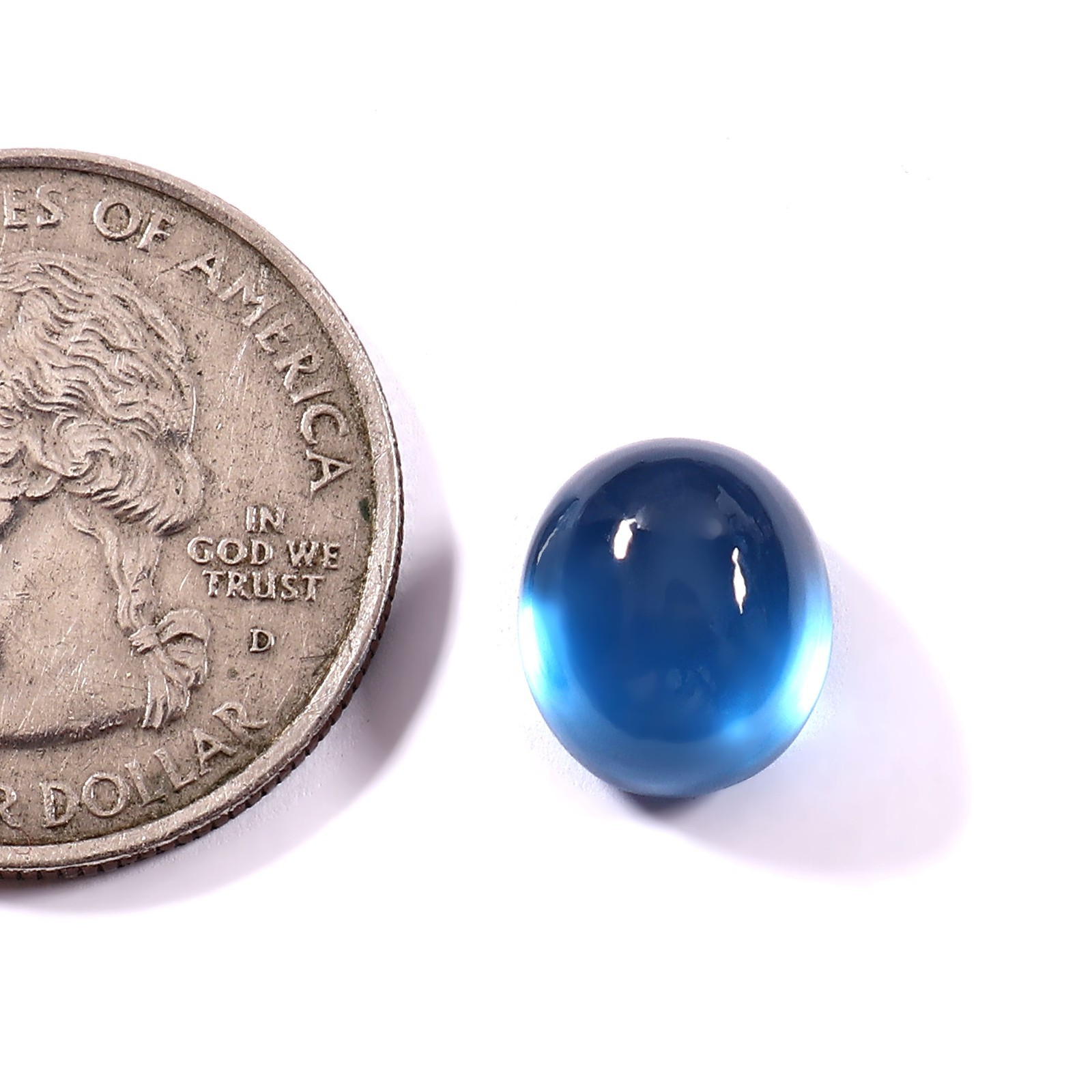 AAA Natural Brazilian Blue Tourmaline Loose Oval Cabochon Gemstone 8.15 CT