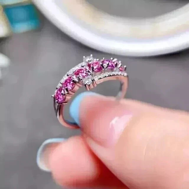 2Ct Round Lab Created Pink Sapphire Womens Engagement Ring 14K White Gold Plated