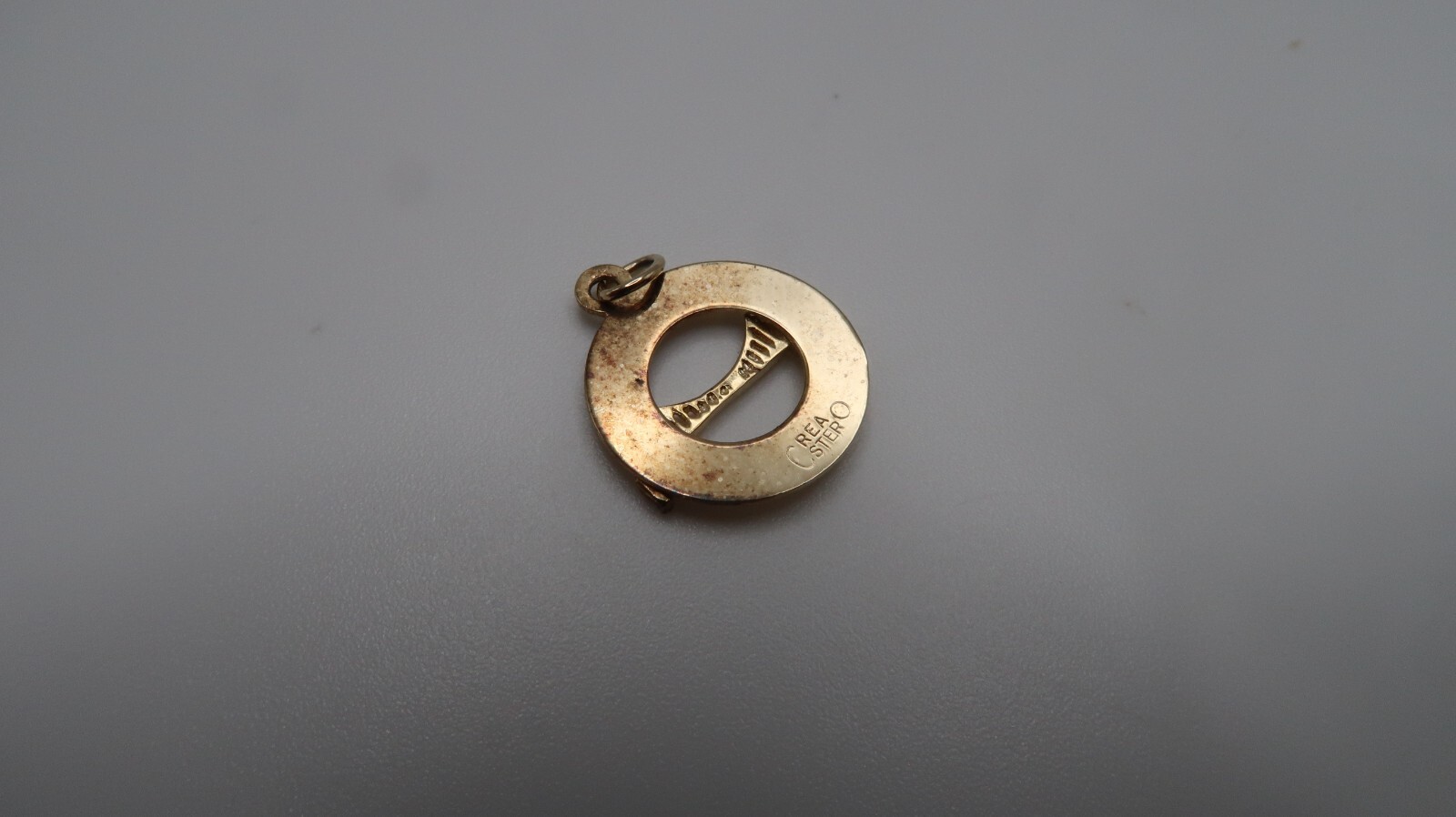 Vintage Gold Over Sterling Silver San Francisco Golden Gate Charm Pendant 1.7cm