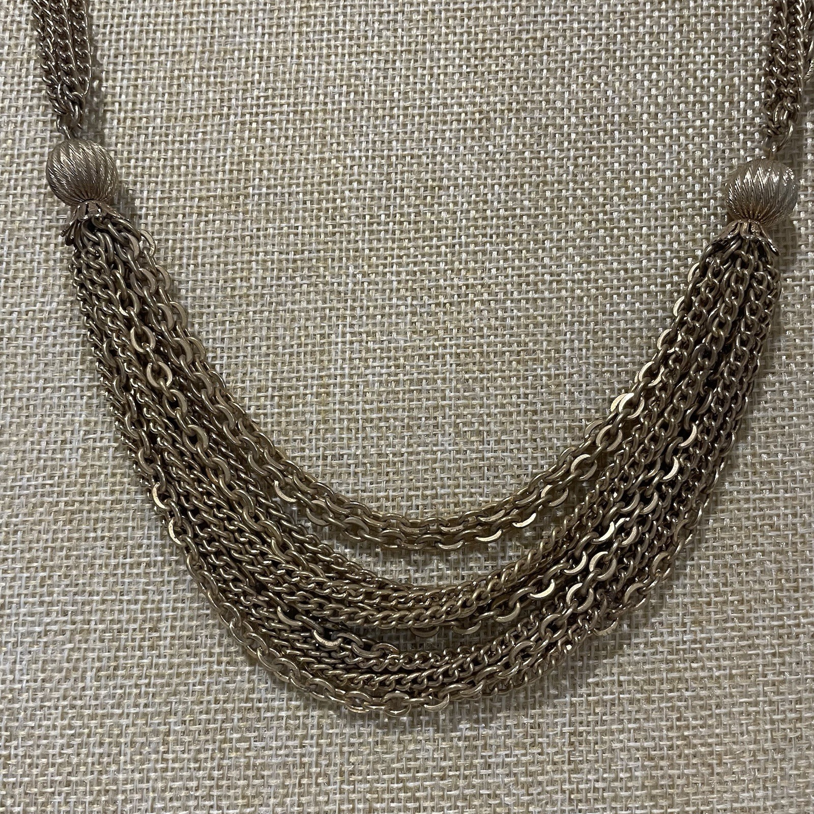 Vintage Multi-chain Gold Chain Choker Necklace With Clasp