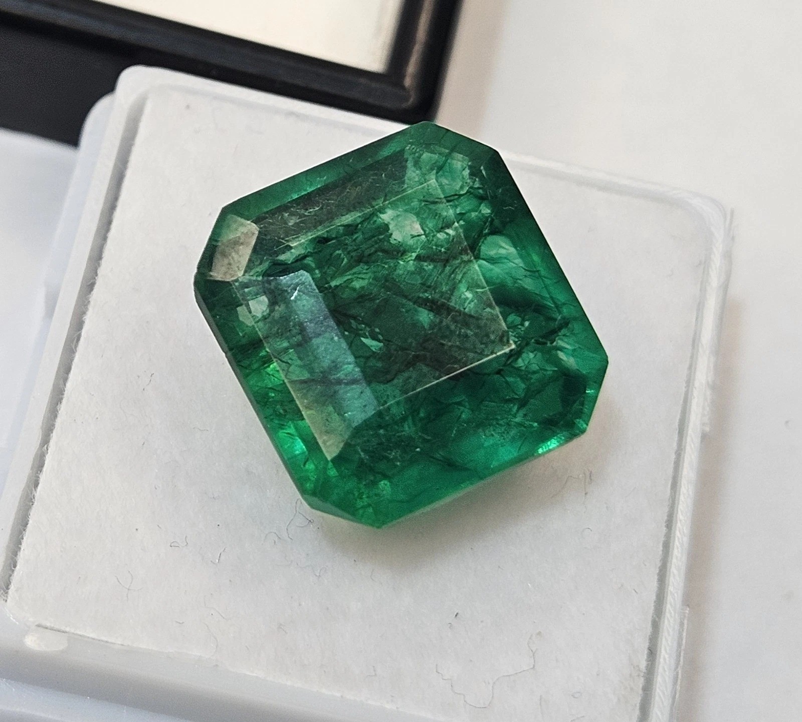 Green Emerald Colombian Square Cut 10-12 Ct Natural Loose EGL Certified Gemstone