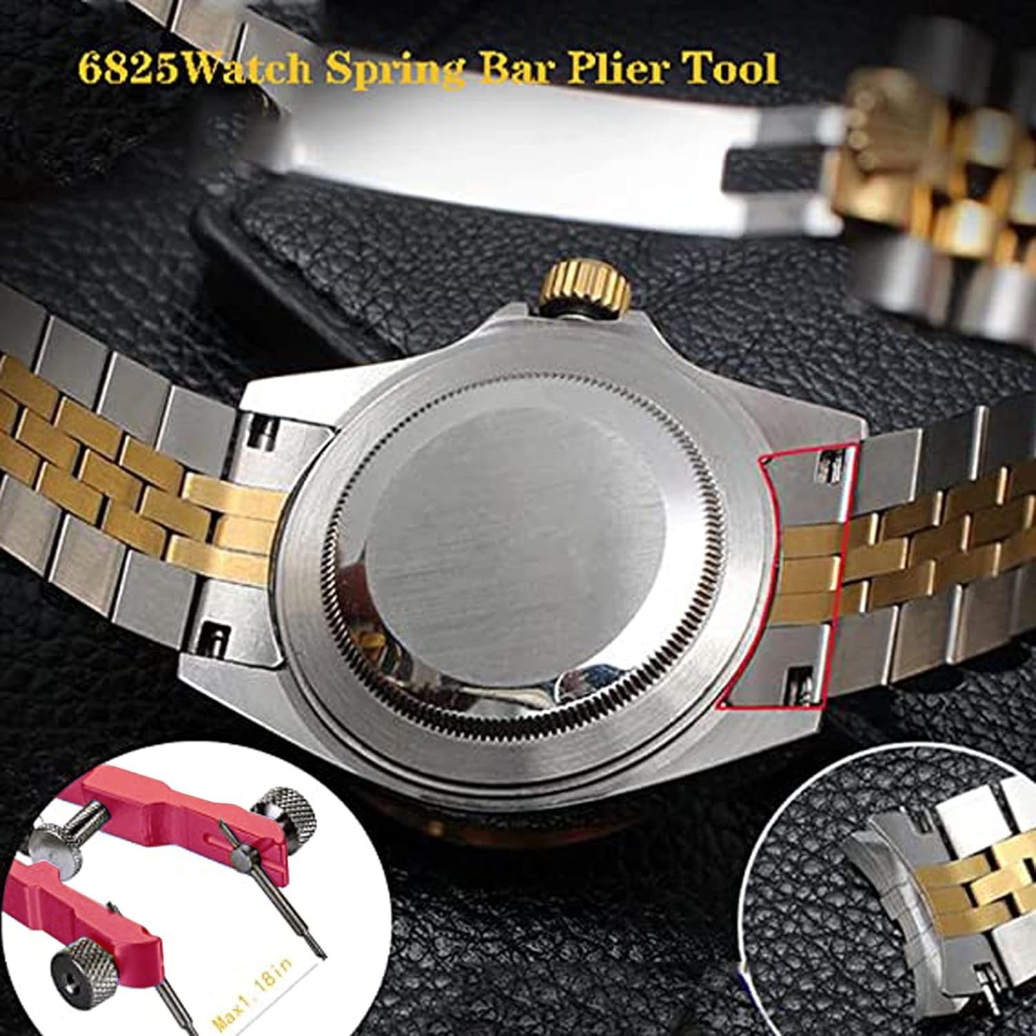 Watch Spring Bar Pliers Alloy Steel Tool Kit for Band Replacement Travel