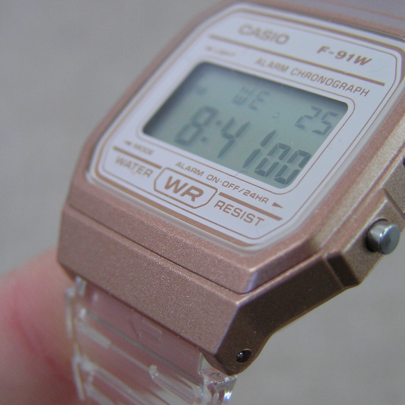 UK STOCK CASIO F-91WS-7A3JF Japan Exclusive Digital Watch Clear Imported Model