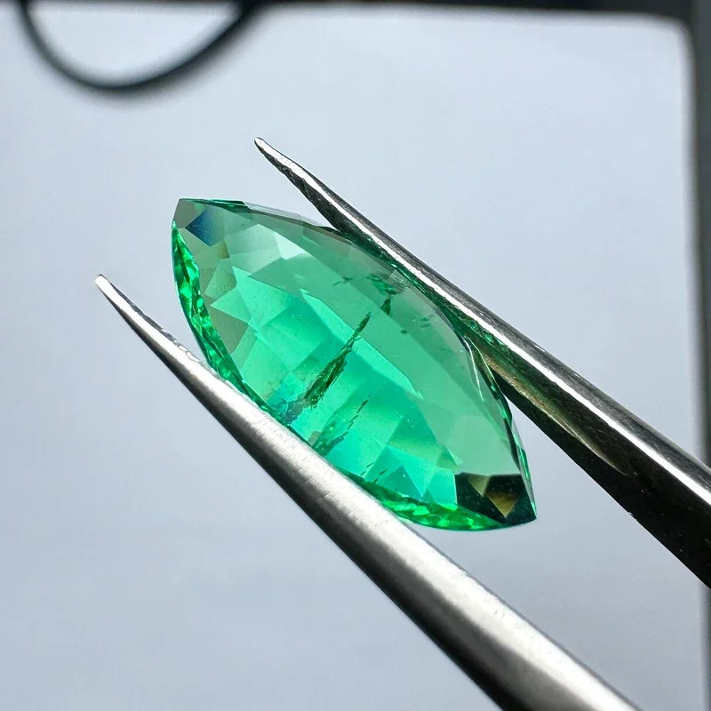 AGL Marquise Cut Lab Grown Colombia Emerald 0.42-4.2CT Gemstones for DIY Jewelry