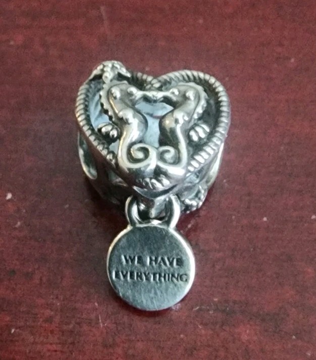 PANDORA 925 ALE STERLING SILVER WHEN WE HAVE EACH OTHER WE HAVE EVERYTHING CHARM
