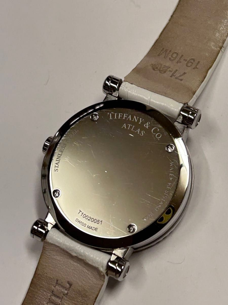 [B1P] Tiffany Atlas Stainless Steel Watch Leather Belt [t8q]