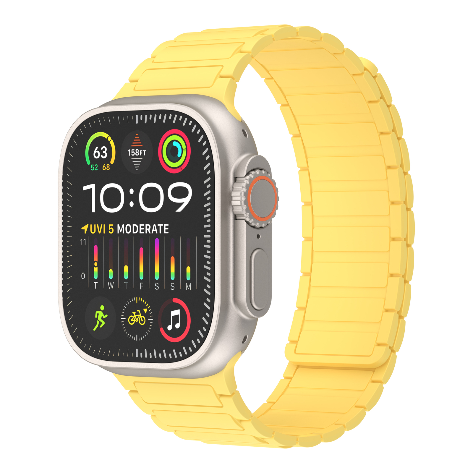Magnetic Strap For Apple Watch Ultra 2 Series 9 8 7 SE 6 5 Silicone iWatch Band