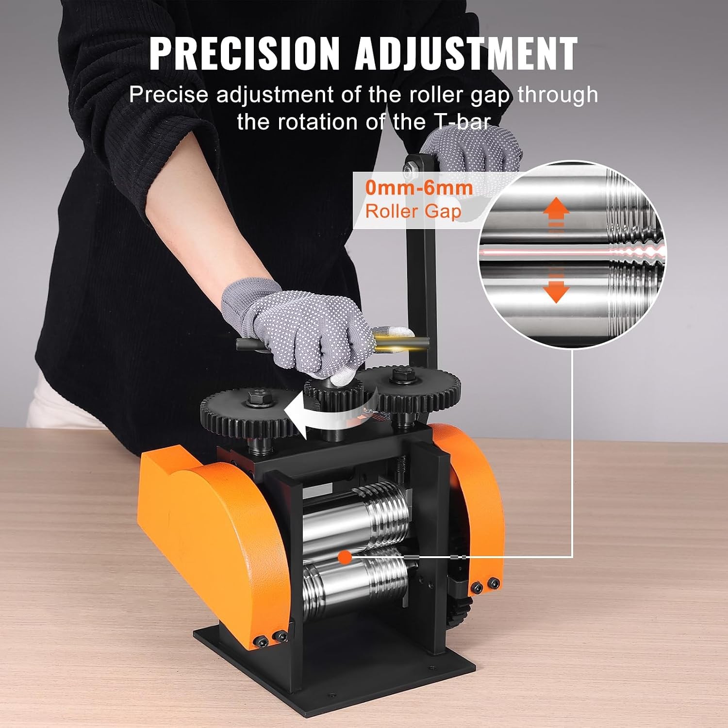 45mm Jewelry Rolling Mill Machine 1:2.4 Gear Ratio