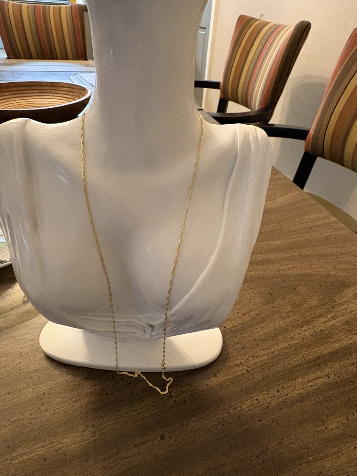24 inch Singapore chain, gold over 925 sterling silver, 1mm, 2.1 grams
