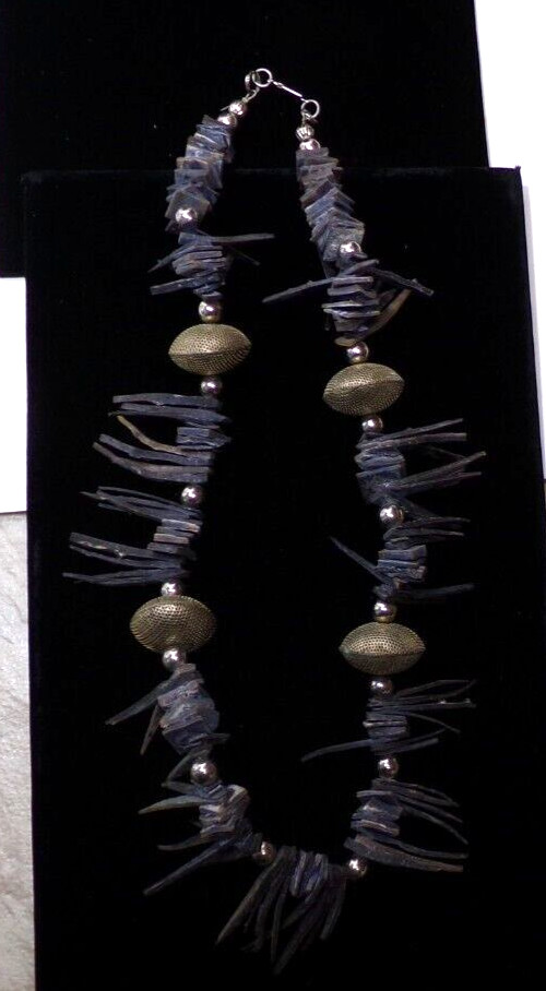 Artisan Handmade Bead Necklace 26″ Unique One-of-a-Kind Design CF83