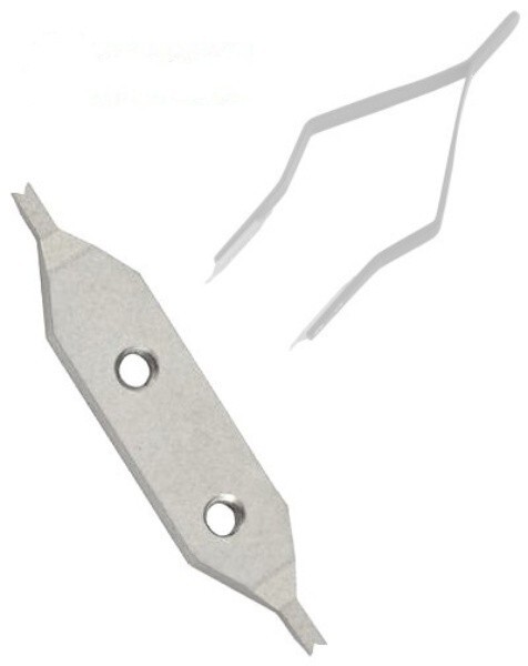 Replacement Straight Forks for Horofix Spring Bar V Tweezers 2pcs+ tool+4 Screws