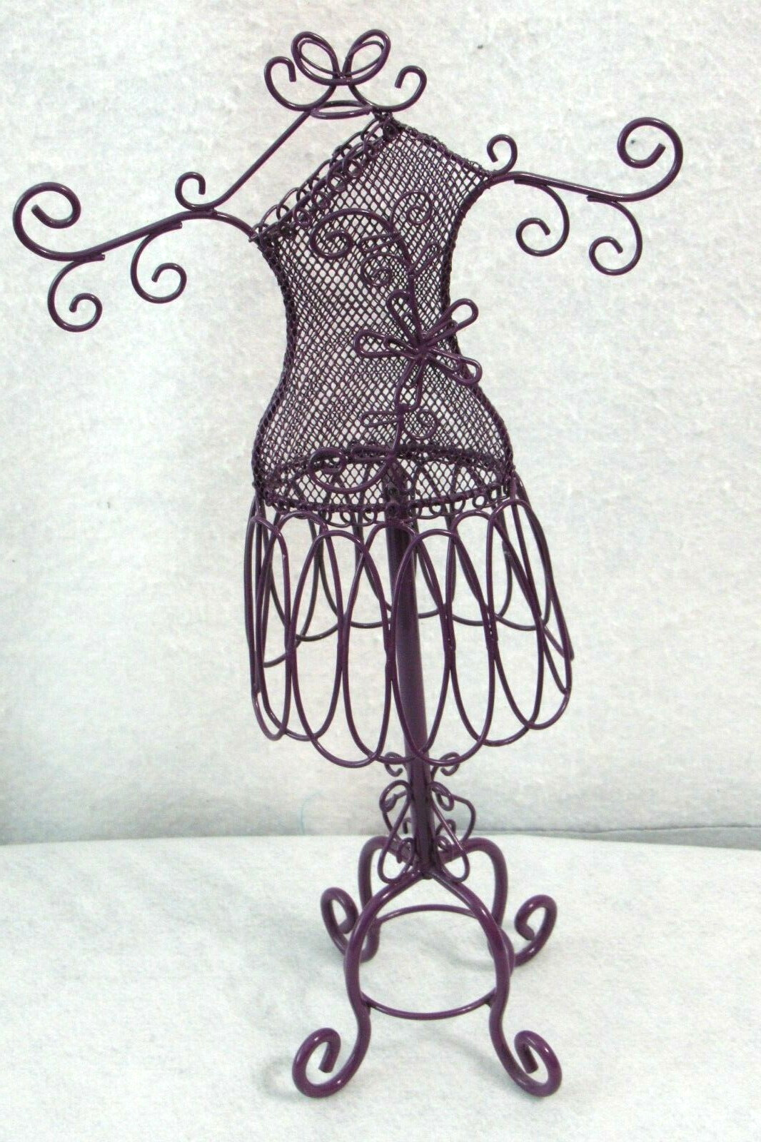 Jewerly Display Holder Purple Metal Dress Mannequin Necklace