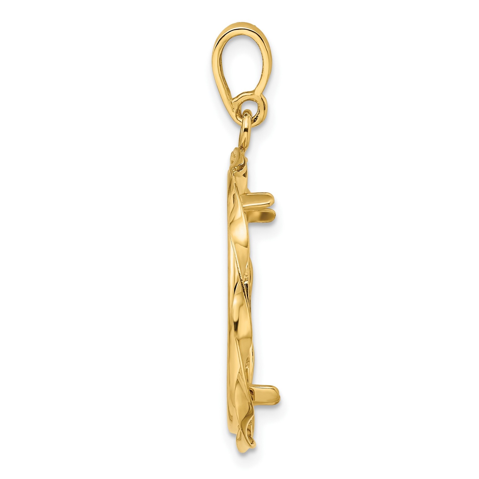 $5 Liberty Head Half Eagle Coin Bezel 21mm Twisted Ribbon Prong 14k Yellow Gold