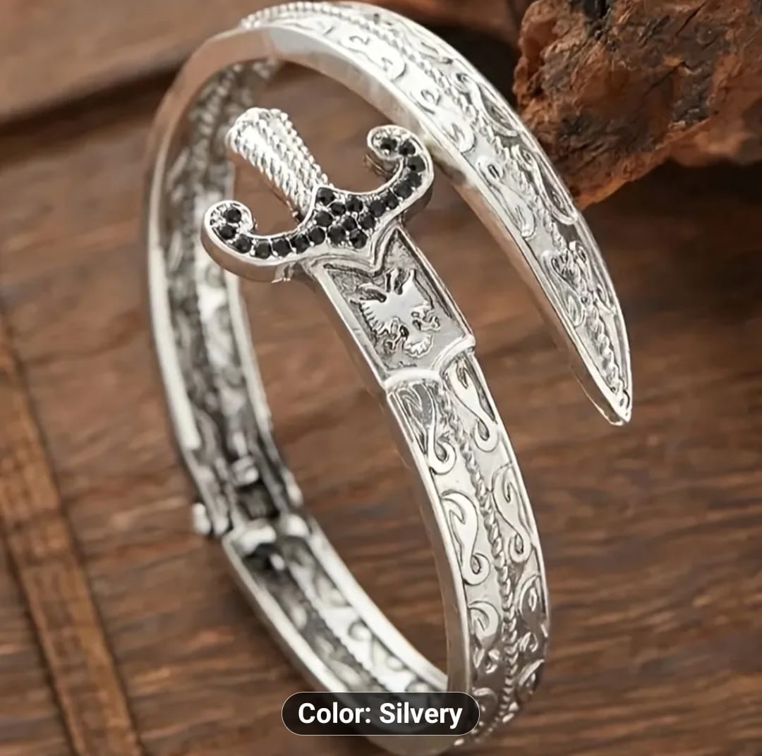 Punk Gothic Geometric Open Sword Bangle bracelet