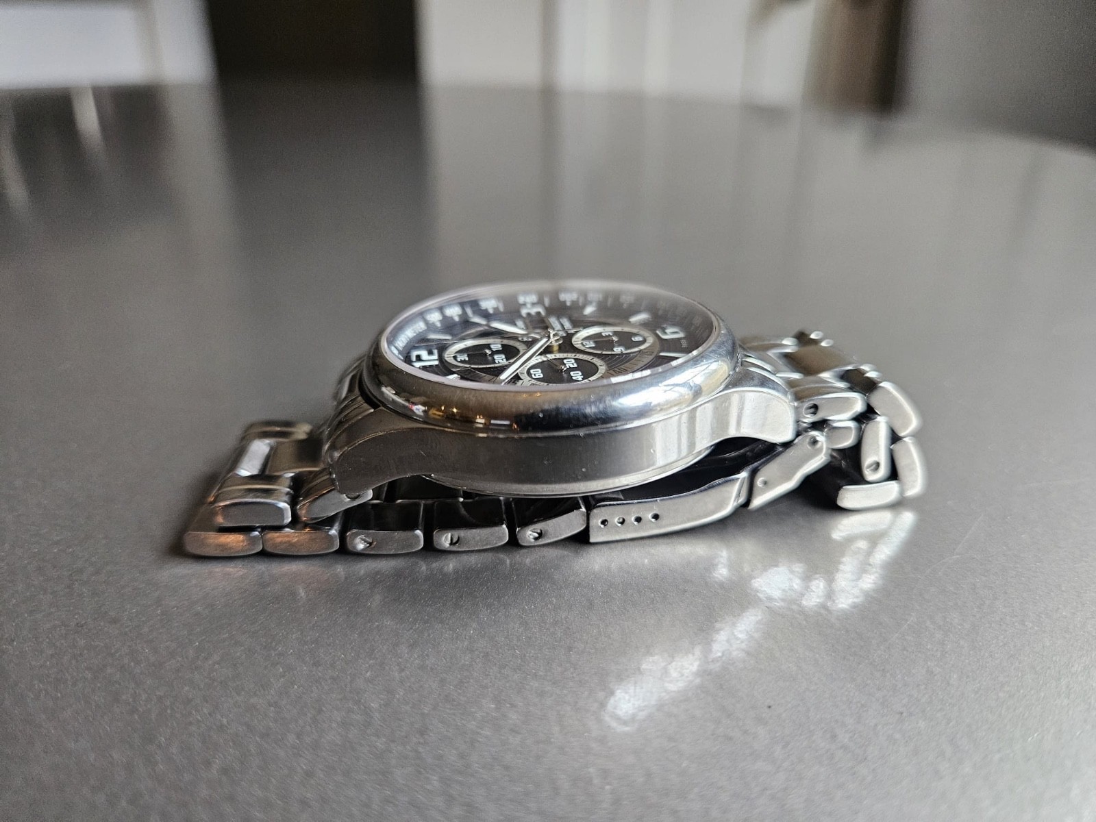 Ernst Benz Chronoscope Contemporary Day-Date Chronograph w/ Integrated Bracelet!