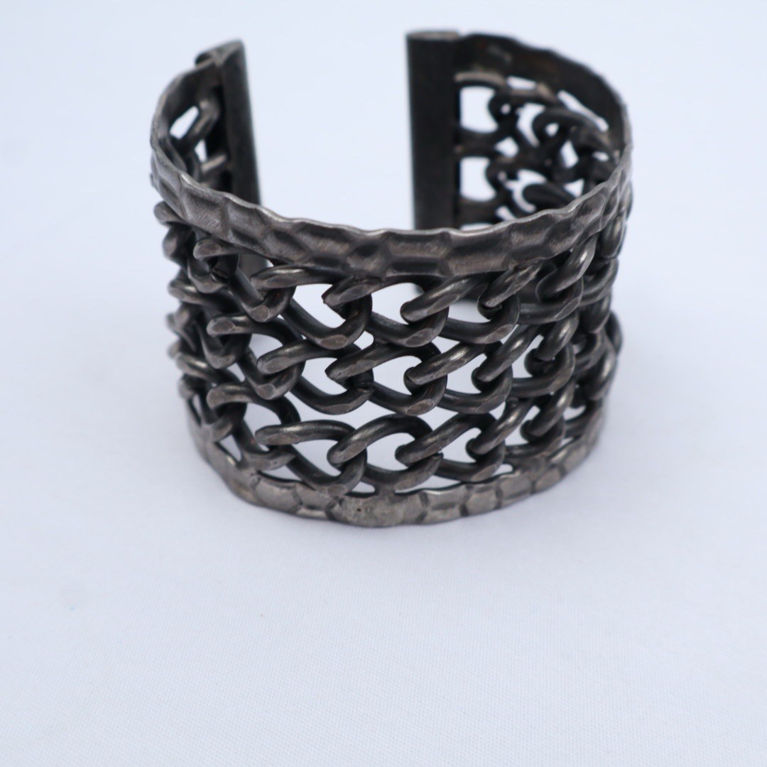 Wearable Fashion Jewelry Goth Grunge Biker Heavy Chunky Metal Black Silver Gold