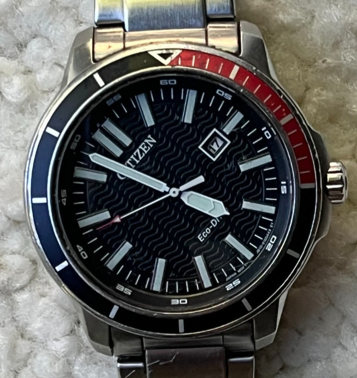 READ DESCRIPTION – Citizen Eco-Drive Sport Black Dial Men’s Watch AW1528-75E