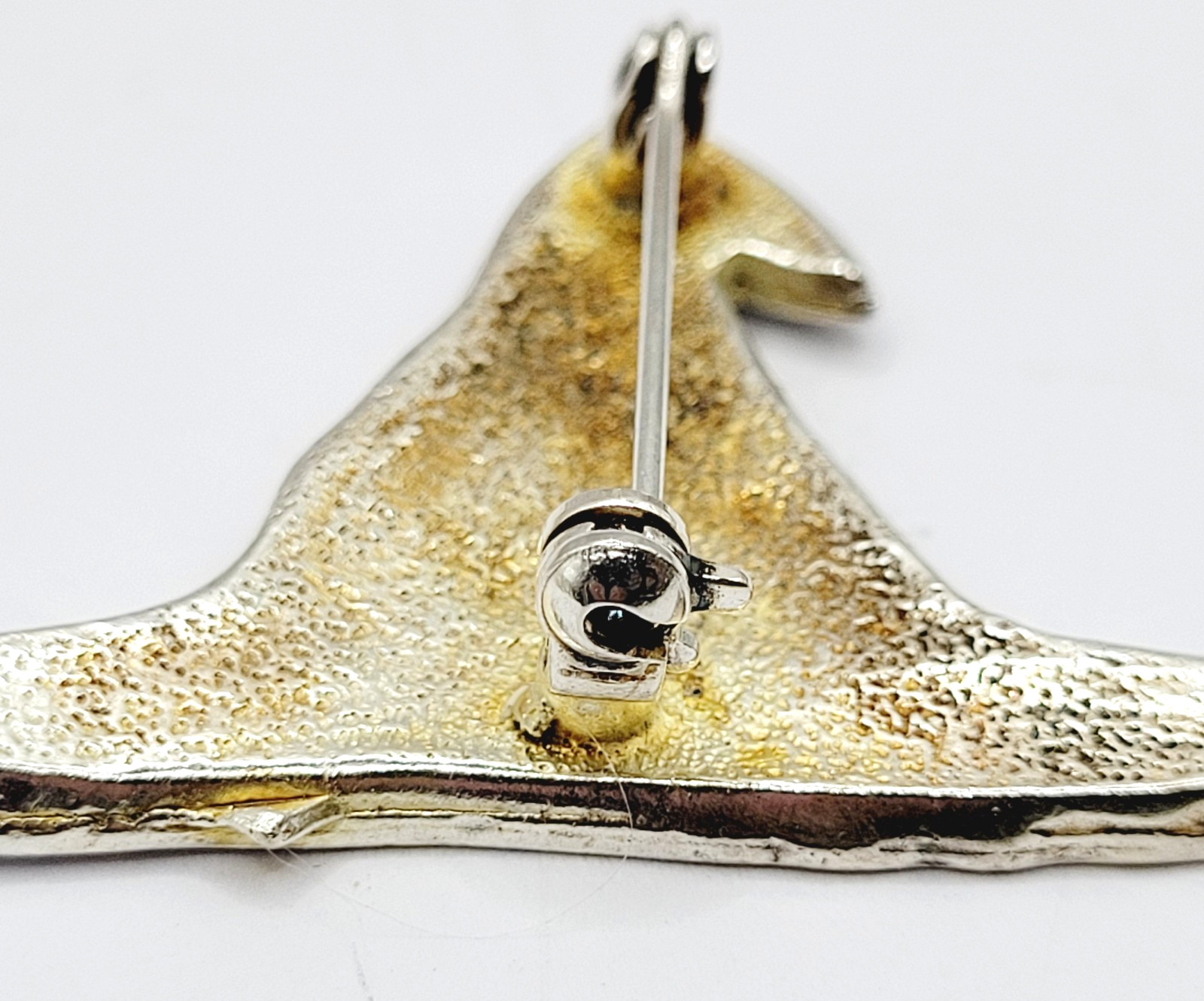 Number 1 Witch Black Witches Hat Metal and Enamel Halloween Vintage Brooch Pin