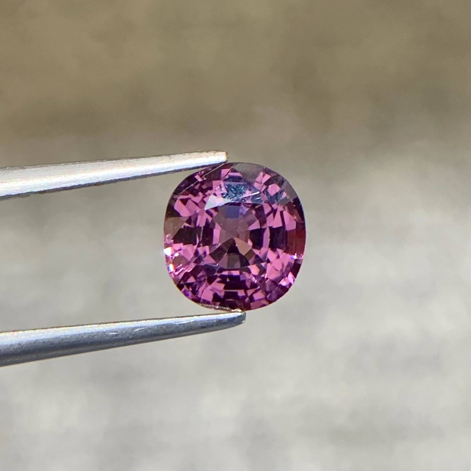 1.60 Carats Natural Pink Purple Spinel Cushion Cut From Burmese