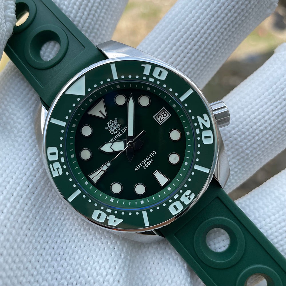 STEELDIVE SD1971 Mens 90mm 200M Automatic Dive Watch NH35 Sapphire Steel