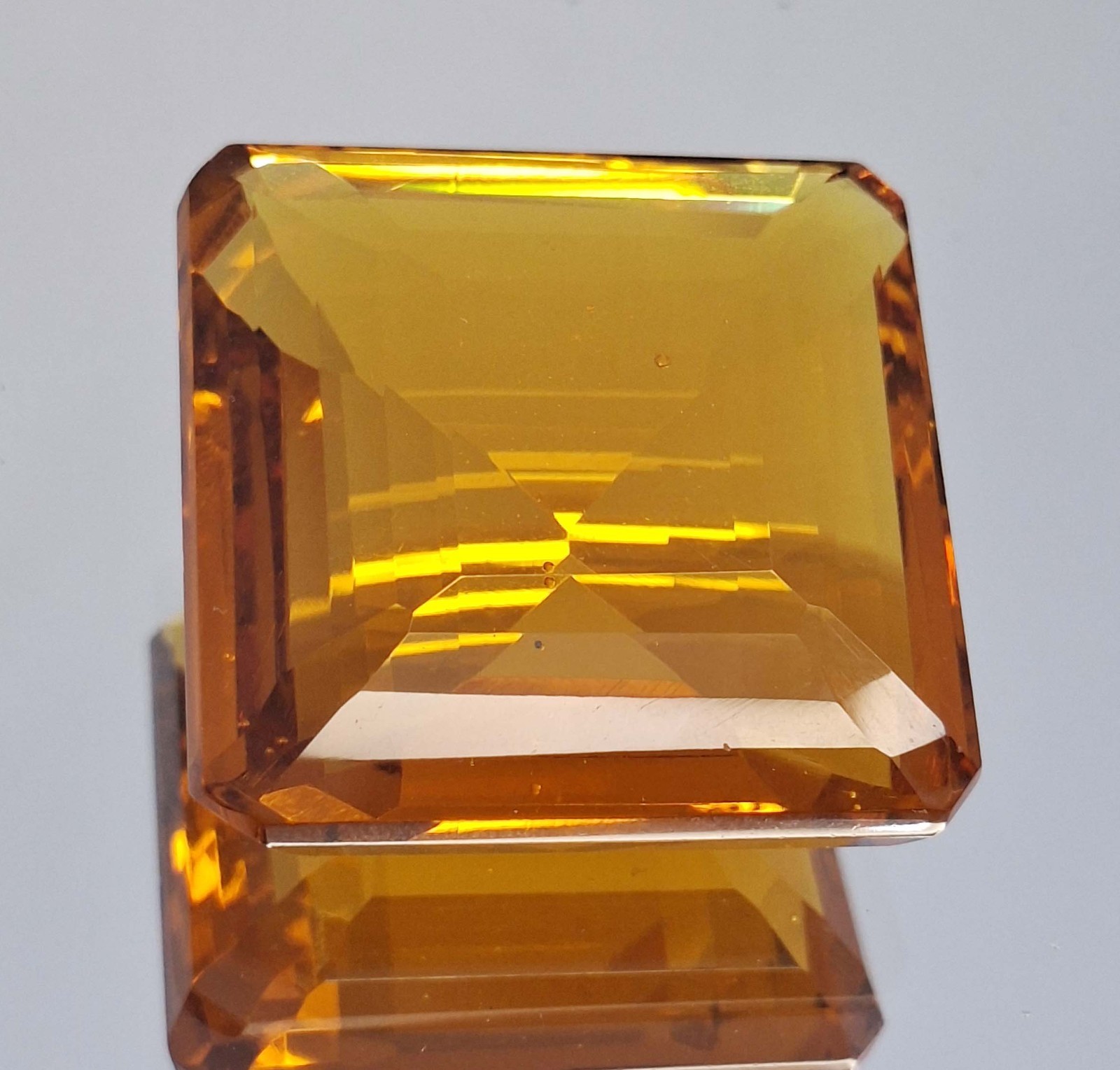 Yellow Painite Square Cut 126-128 Ct Certified Loose Gemstone Lab Created SP1609