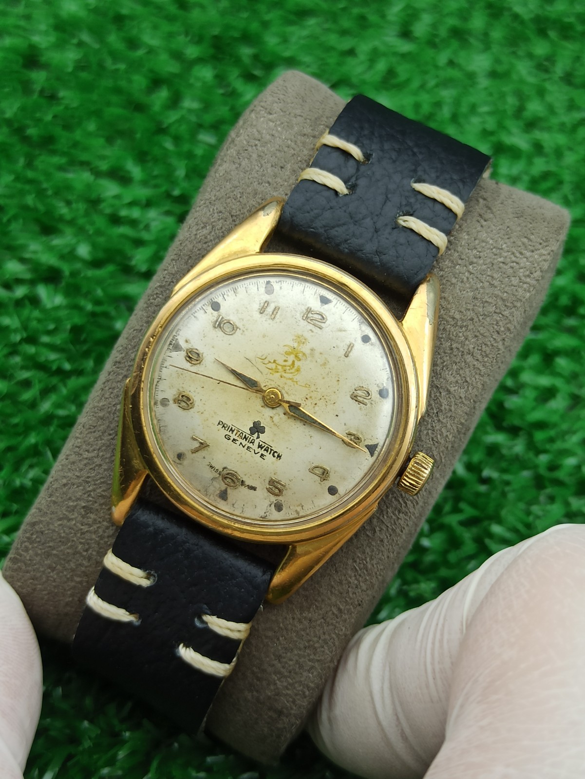 Rare Vintage Printania Geneve Saudi Arabia Royal Gift King Abdulaziz Swiss Watch