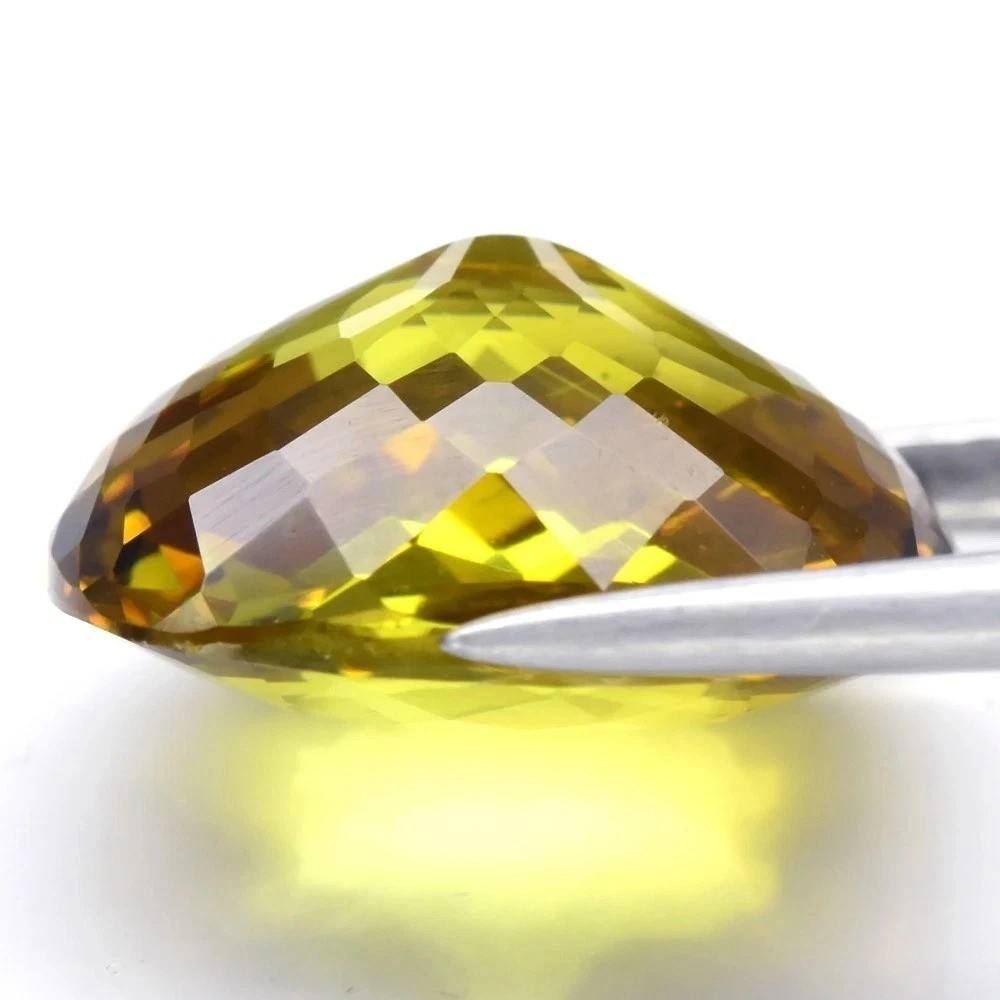 10.23 Ct Natural Flawless Ceylon Yellow Sapphire Cushion Certified Gemstone