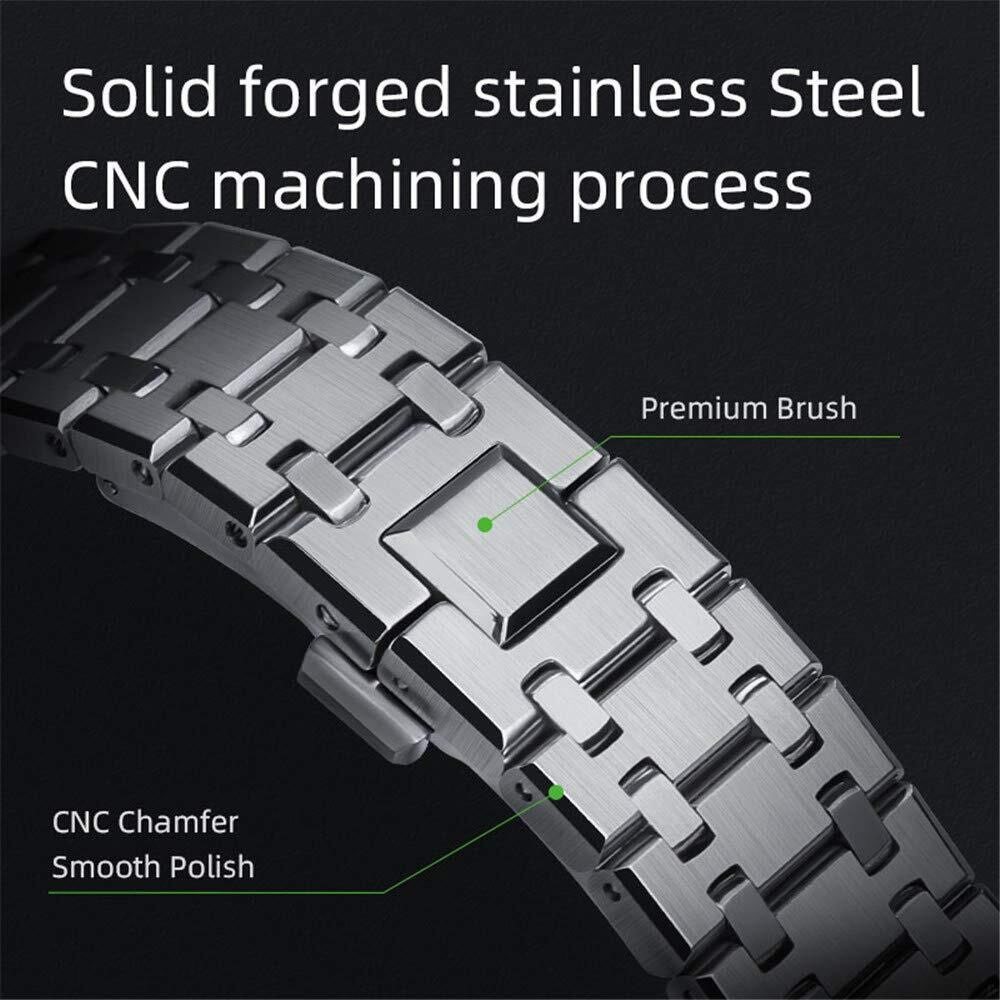 Stainless Steel CasiOak 5th AP Mod Kit Bezel Case Band For G-SHOCK GA2100/GA2110