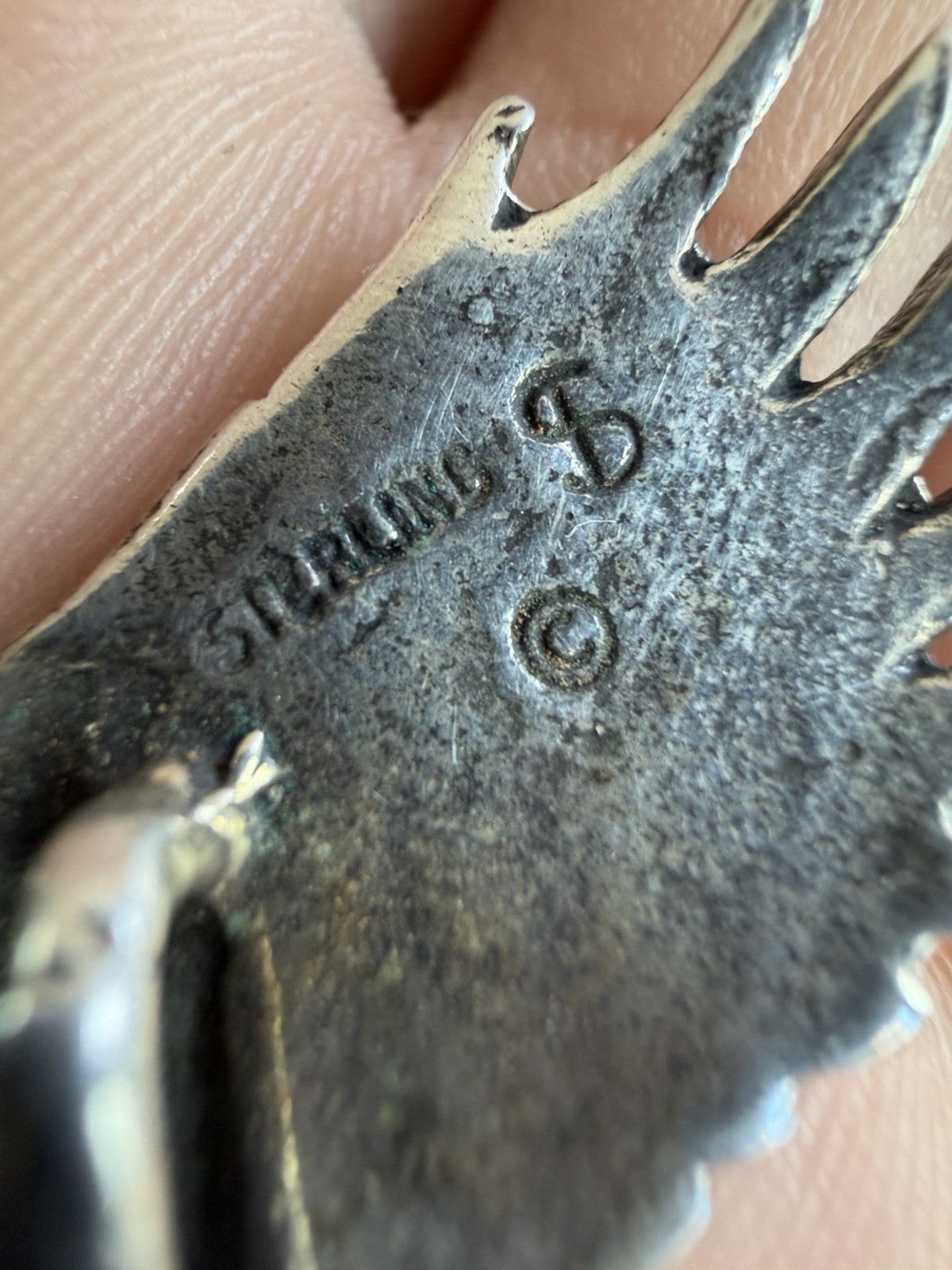 Vintage Native American Shube’s Manufacturing Inc Sterling Silver Eagle Pendant