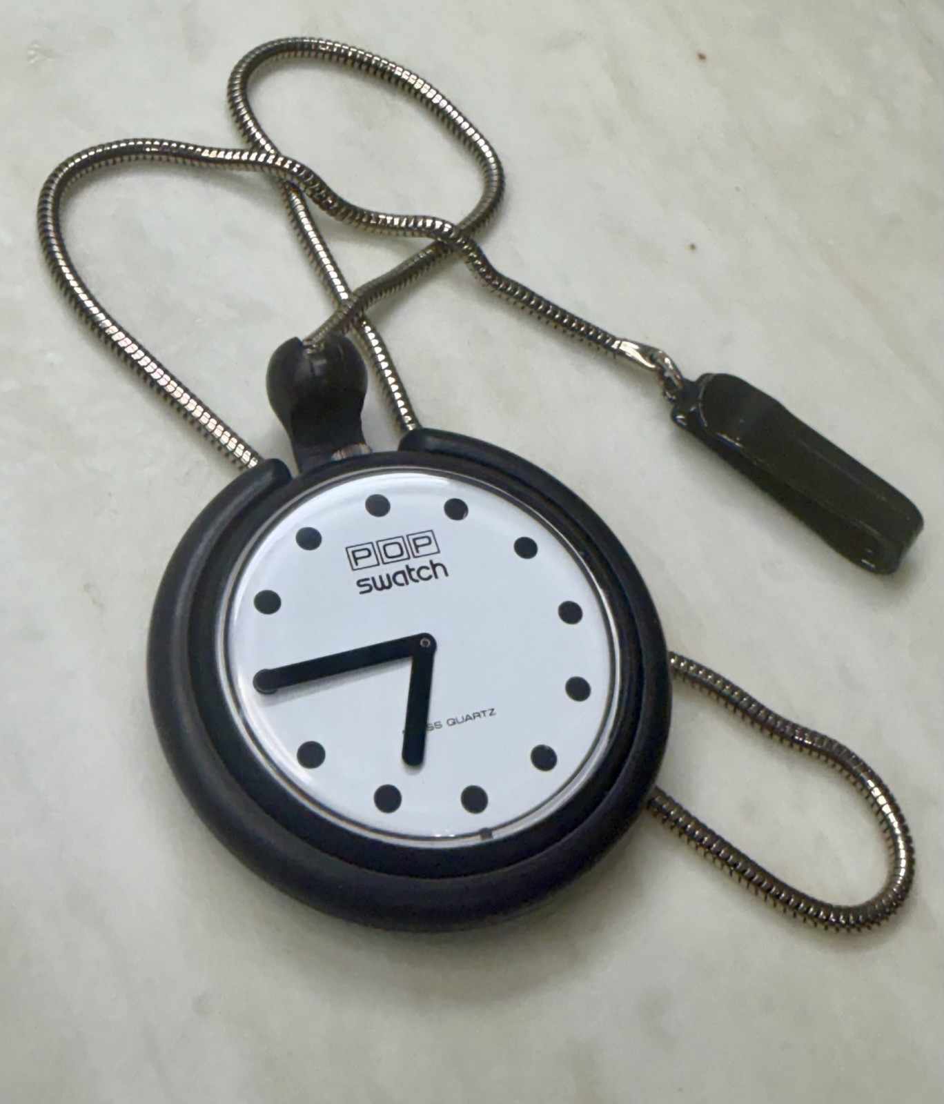 VINTAGE 1986 SWATCH POP “Jet Black” BB001 – NO YEAR DIAL – First Year Production